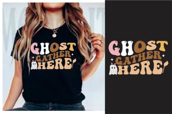 Ghosts Gather Here Retro T-Shirt Design Review