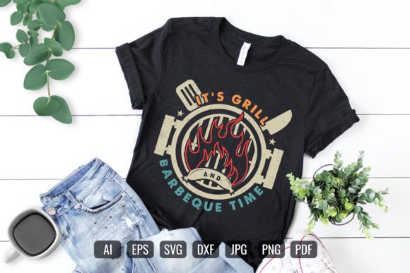 Grill and Barbeque Typography T-shirt