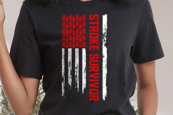 Stroke Survivor USA Flag T-Shirt Design Review